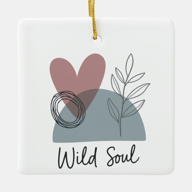 Wild Soul Ceramic Ornament (Front)