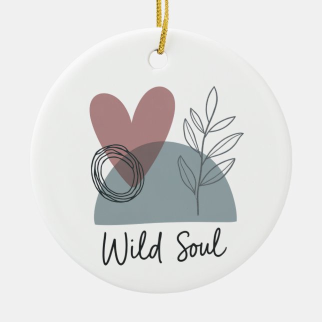 Wild Soul  Ceramic Ornament (Front)