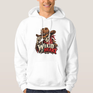 Wild Soul Skeleton Cowboy Western Design Hoodie