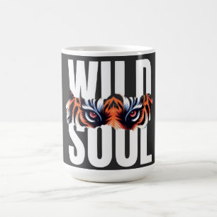 Wild Soul Tiger Eyes Coffee Mug   Fierce Animal Gr