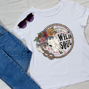 Wild soul vintage Floral women  T-Shirt