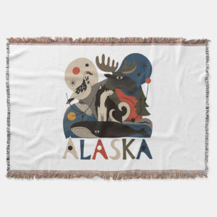 Wild Spirit of Alaska Throw Blanket