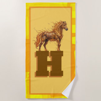 Wild Spirit Stampede – Majestic Running Horses Art Beach Towel