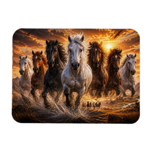 Wild Spirit Stampede – Majestic Running Horses Art Magnet