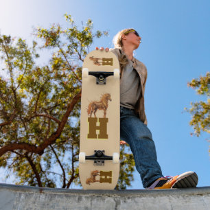 Wild Spirit Stampede – Majestic Running Horses Art Skateboard