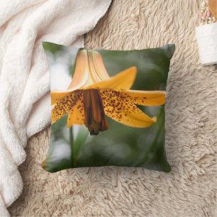 Wild Spotted Canada Lily Flower Cushion