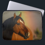 Wild Stallion, Golden Light and Rainbow Laptop Sleeve<br><div class="desc">Wild Stallion,  Golden Light and Rainbow</div>