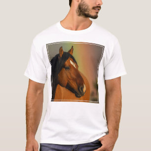 Wild Stallion, Golden Light and Rainbow T-Shirt
