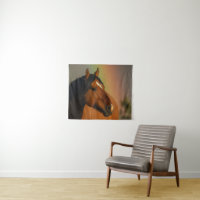 Wild Stallion, Golden Light and Rainbow