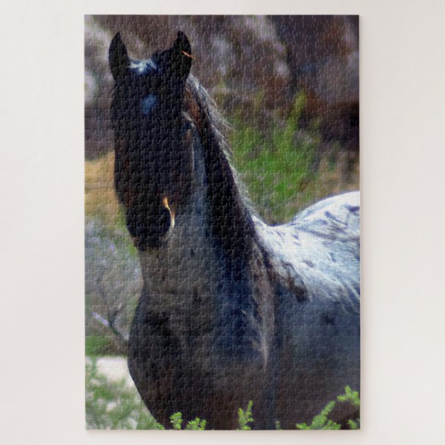 Wild Stallion In Utah Jigsaw Puzzle (Vertical)