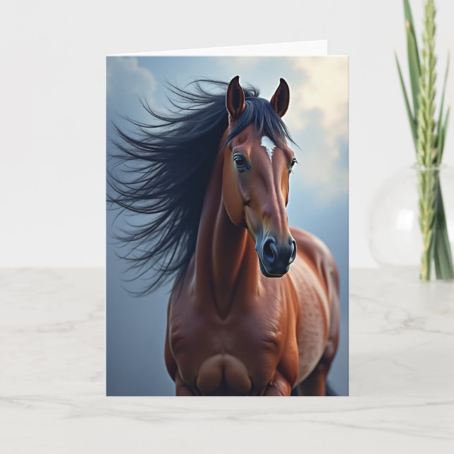 Wild Steed Joyful Birthday Card (Front)