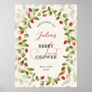 WILD STRAW BERRY SWEET BABY SHOWER POSTER