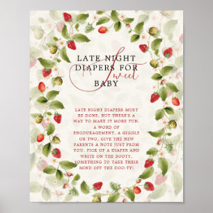 WILD STRAW BERRY SWEET BABY SHOWER SIGN