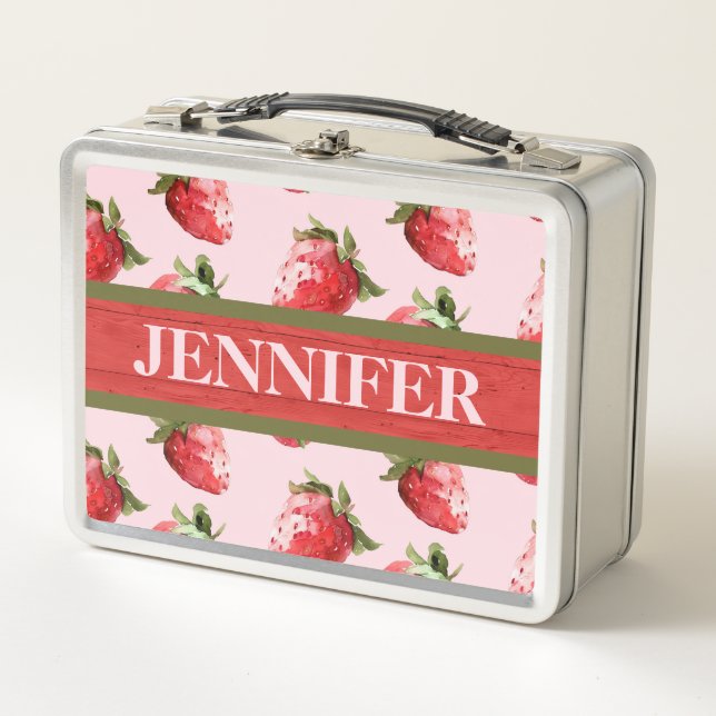 Wild Strawberries Metal Lunchbox (Front)