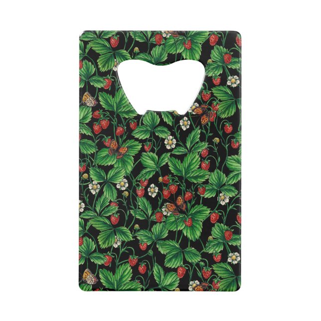 Wild strawberries on black (Front)