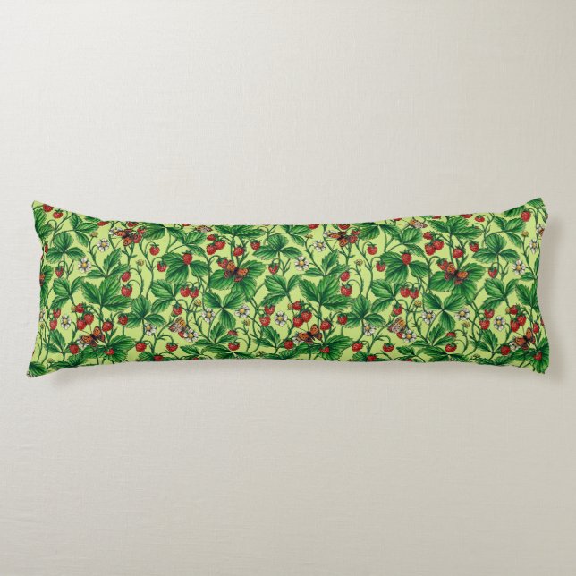 Wild strawberries on honeydew body cushion (Front)