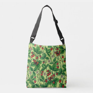 Wild strawberries on honeydew crossbody bag