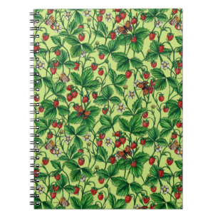 Wild strawberries on honeydew notebook