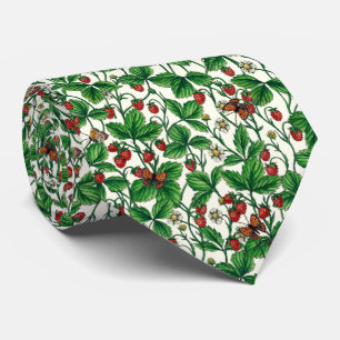 Wild strawberries on off white tie