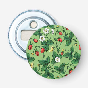 Wild strawberries red/yellow/green/ bottle opener