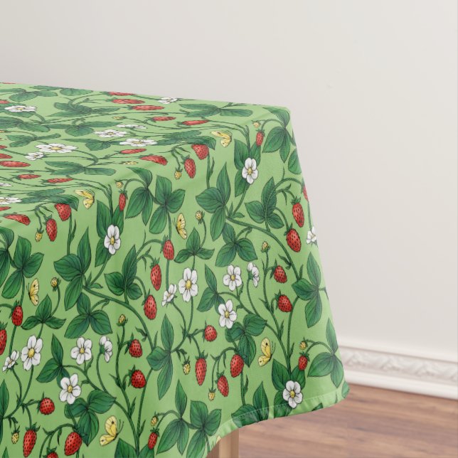 Wild strawberries red/yellow/green/ tablecloth (In Situ)