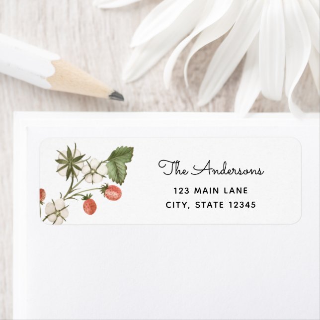 Wild Strawberries Return Address Label (Insitu)
