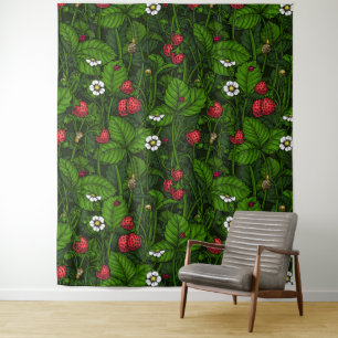 Wild strawberries tapestry