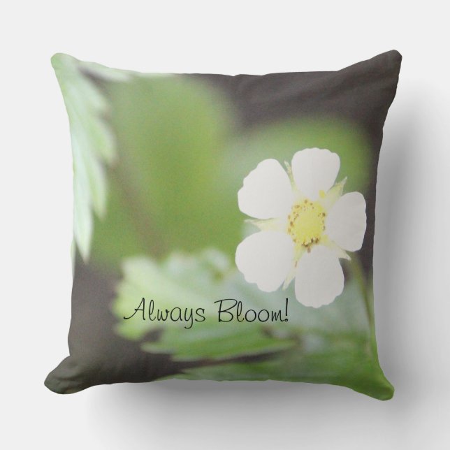 Wild Strawberry Bloom Cushion (Front)