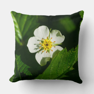 Wild Strawberry Flower Cushion