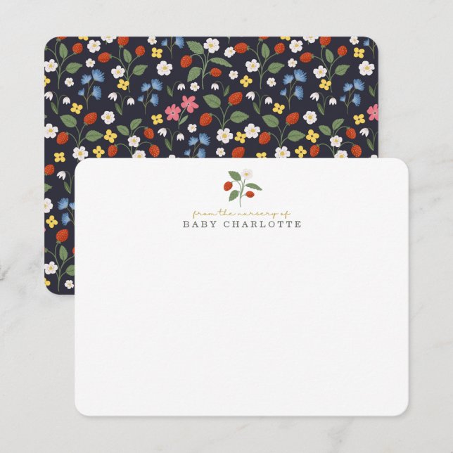 Wild Strawberry Nursery Note Card (Front/Back)