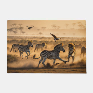 Wild Stripes – Majestic Zebra Family Doormat