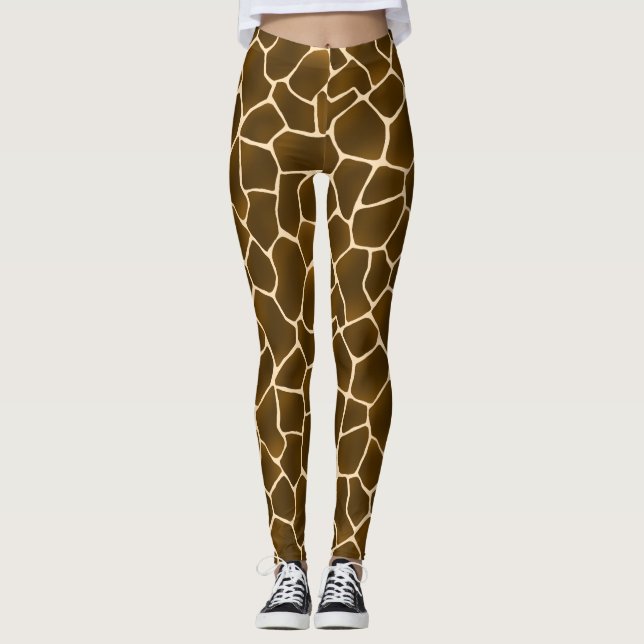 Wild Style Giraffe Skin All-Over Pattern Leggings (Front)