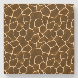 Wild Style Giraffe Spots Safari Animal Print Stone Coaster