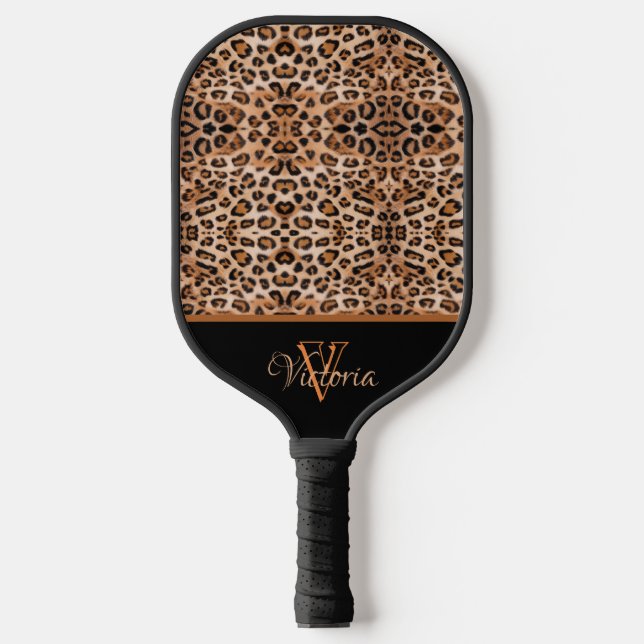 Wild Style Leopard Pattern Pickleball Paddles (Front)