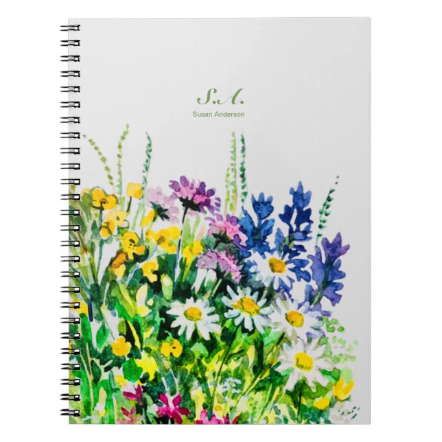 Wild summer flowers  clipboard notebook (Front)