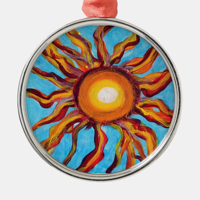 Wild Sun Metal Ornament (Front)