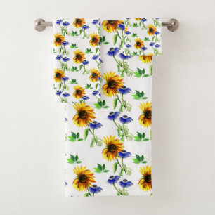 Wild Sunflowers Bath Towel Set