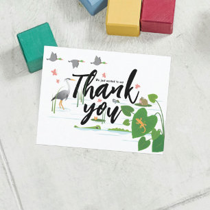 Wild Swamp Creatures Thank You Card