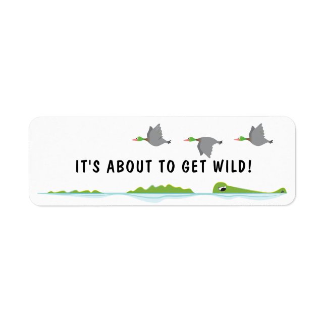 Wild Swamp Gator and Ducks Envelope Seal (Front)