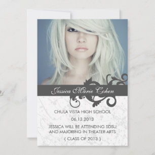 Wild Swirls Class of Graduation Announcement