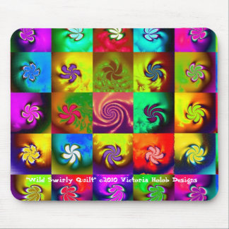 "WILD SWIRLY QUILT", Mousepad