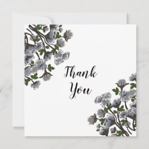 Wild Texas Cotton Thank You Card