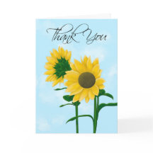 Wild Texas Sunflowers Thank You Card