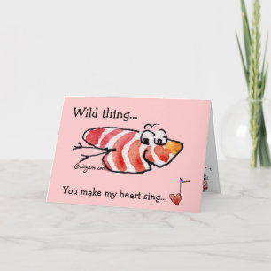 Wild Thing Cute Heart Valentine Card