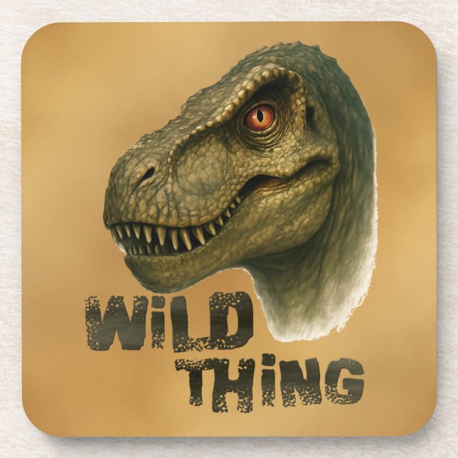 Wild Thing -design by Maaya_Prints,  Coaster (Front)