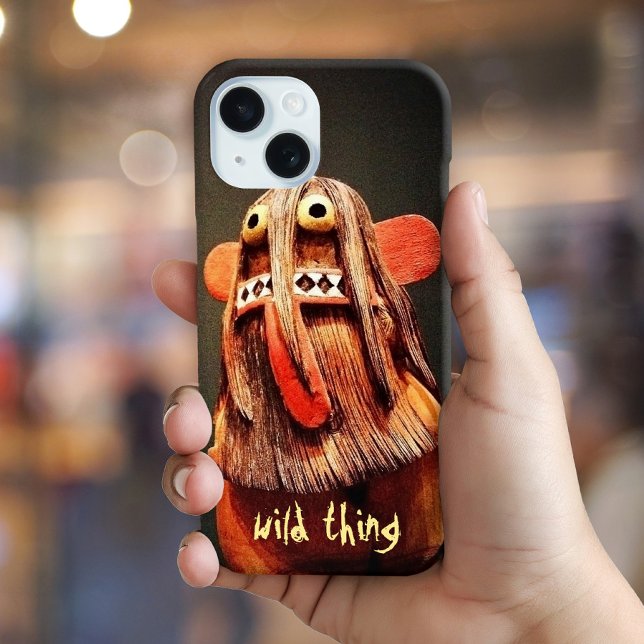 Wild Thing Kachina Doll Face Photo Fun Typography Case-Mate iPhone Case (Creator Uploaded)