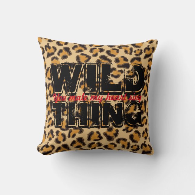 Wild Thing -Leopard Print Cushion (Front)