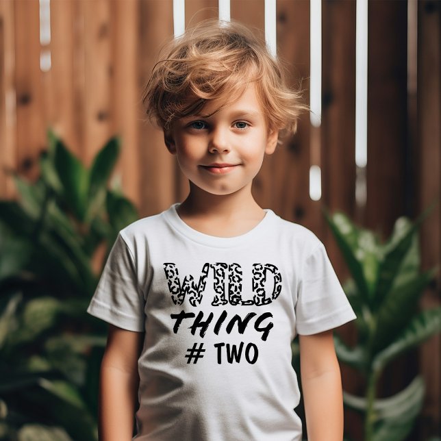 Wild Thing Number Quote Funny Leopard Print T-Shirt (Creator Uploaded)