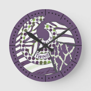 Wild Thing Purple with Chapter Ring Round Clock
