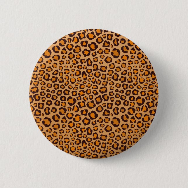 Wild Thing Realistic Hand Drawn Leopard Print 6 Cm Round Badge (Front)